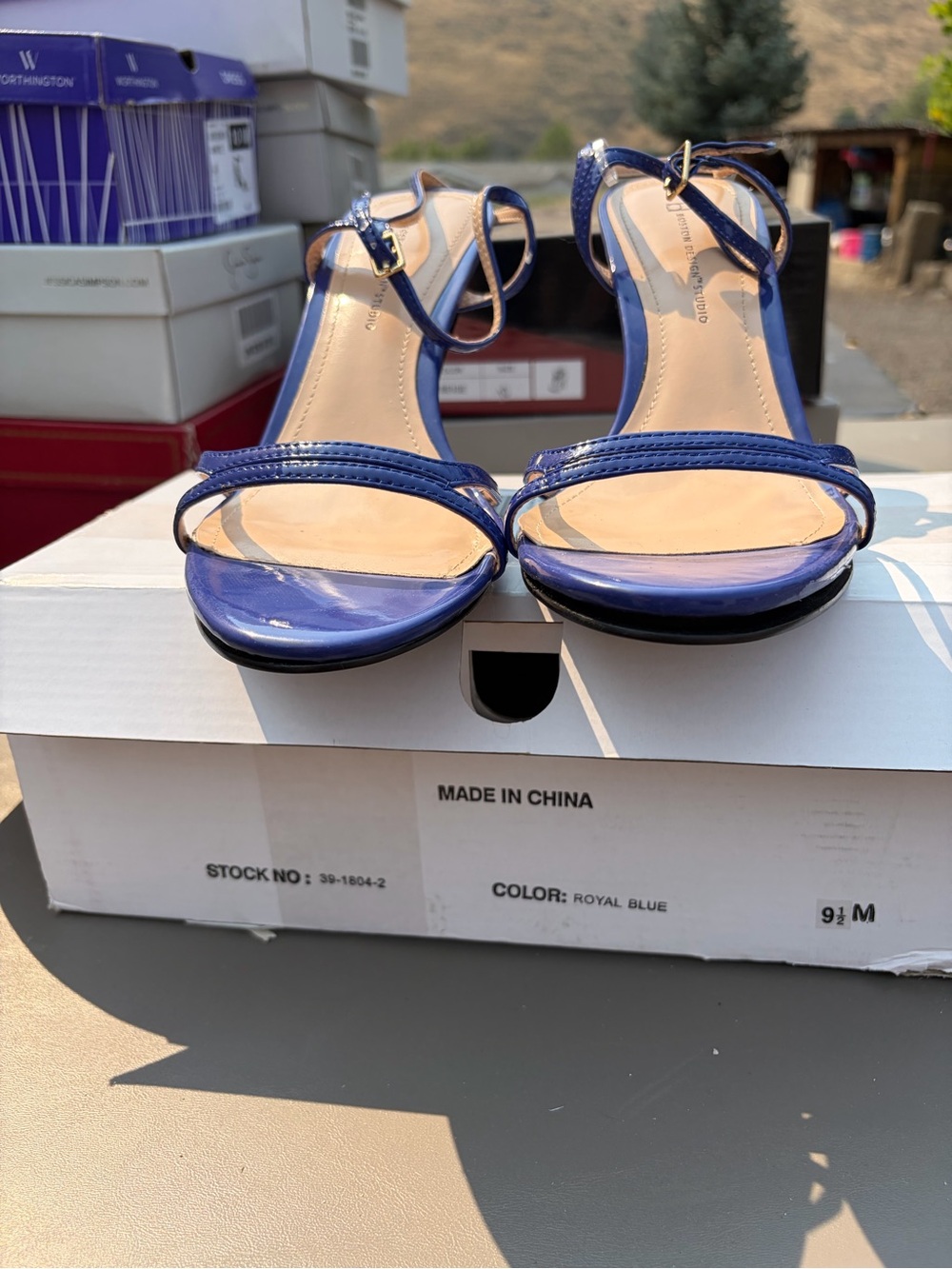 Classic Royal Blue Strappy Sandals - Women's